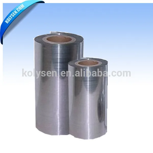 chemical coated/metallized pet polyester film wrapper roll