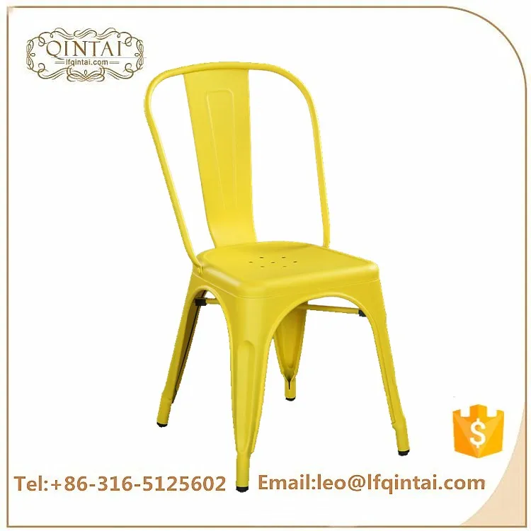 Wholesale Cheap Industrial Yellow Metal Chairs Flash High Back Iron