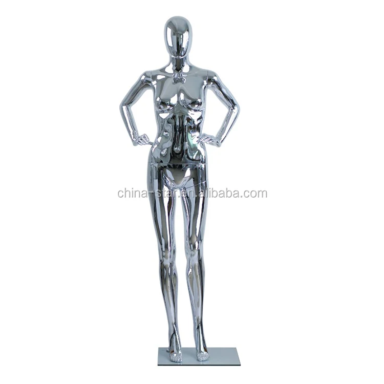 Beautiful Mannequin For Wedding Dress,Chrome Mannequin,Chrome Silver