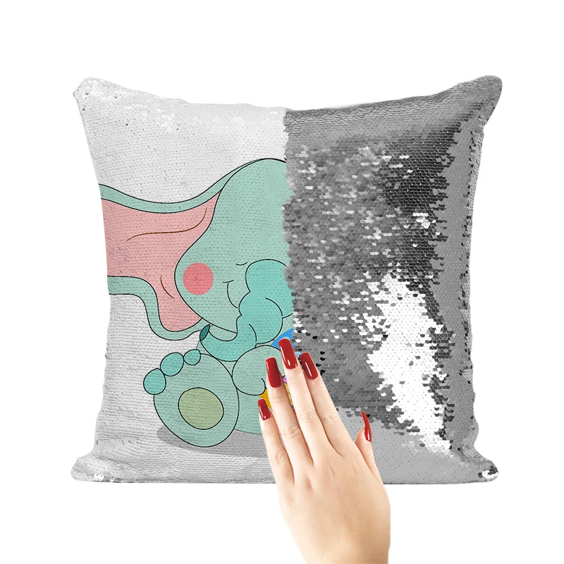 Sofa Elephant Pillow Cover Polystyrene Beads Mermaid Pillow