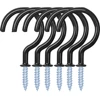 2.9 Inches Ceiling Hooks,Vinyl Coated Screw-in Wall Hooks, Plant Hooks Cup Hooks Great for Indoor & Outdoor Use