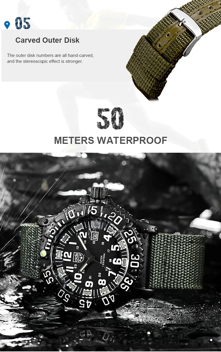 Addies Chronograph Branded Watch Quartz Watch Minimalist OEM Sports Wrist Mens Watch