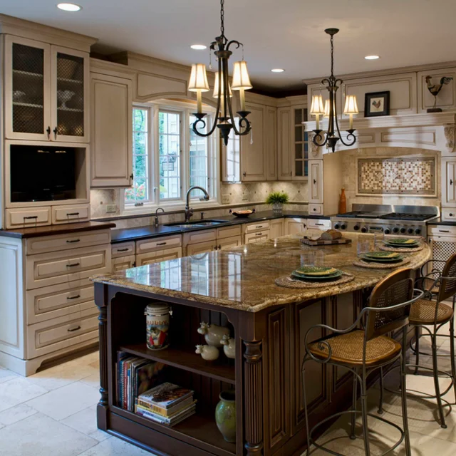 L Shaped Solid Black Walnut Wooden Kitchen Cabinet Designs Buy