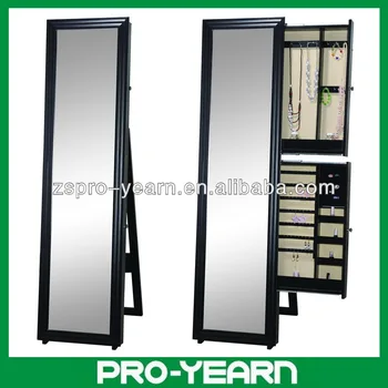 Full Length Wooden Furniture Chinese Dressing Mirror With Jewelry