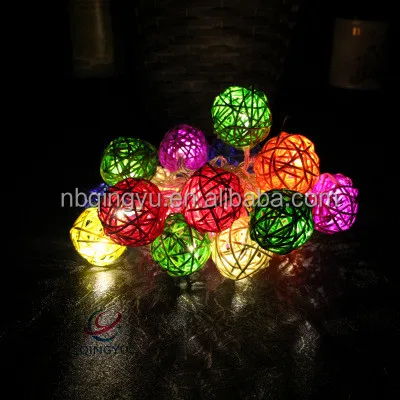 Led Christmas Holiday Outdoor String Lights Bamboo Material Globe Led Christmas Holiday Outdoor String Lights Bamboo Material Globe Decorative Light 7 2 Ft With 20lights For Party Wedding