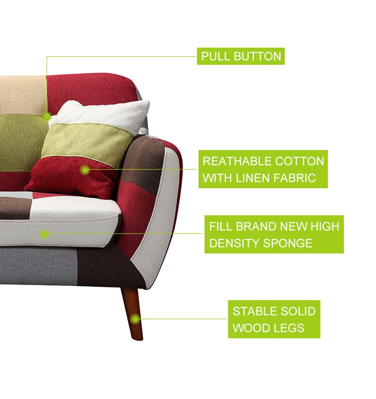 Modern latest design colorful velvet upholstery three two one seater fabric sofa set for furniture