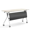 conference furniture metal legs long meeting room white study Easy folding table with wheel