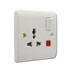 1 gang switch and multi function electrical socket with light swithed socket