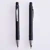 Colorful click retractable ABS plastic advertising ball pen with logo for promotional black plastic ballpoint pens