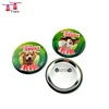 custom round pin back button badge metal
