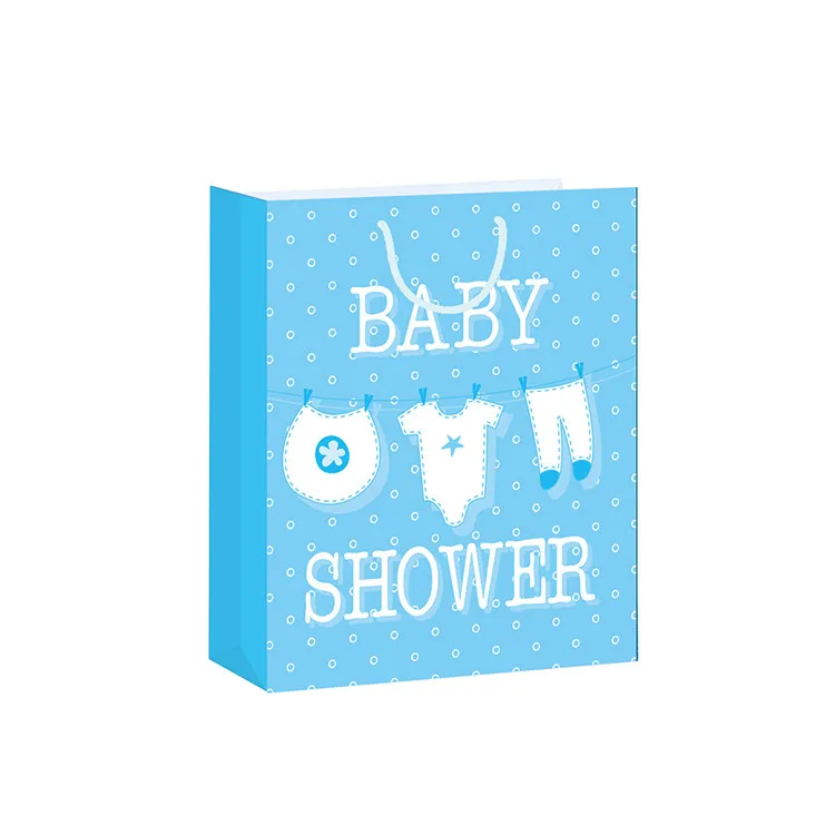 Recycled Biodegradable Cute Baby Gift Packing Paper Shopping Bags