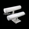 Fashionable white painting 2 tiers bar bracelet display stand