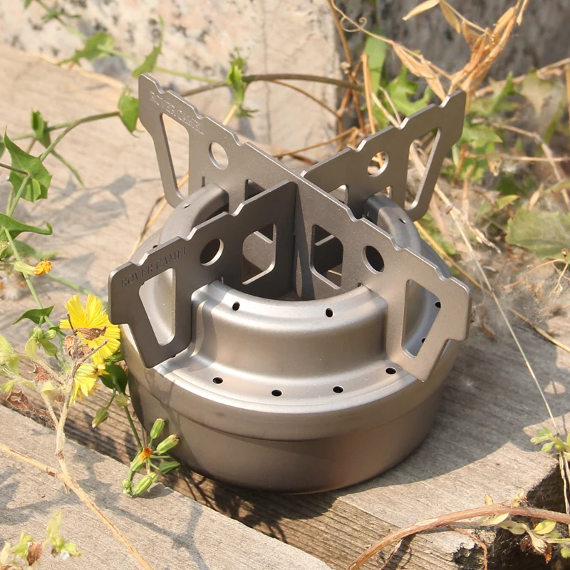 Kuvik Titanium Siphon Alcohol Stove with Folding Legs - Ultralight a