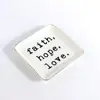 Wedding Decorative Faith Hope Love Ring Square Trinket Tray Gold Ceramic jewelry dish In Gift Box