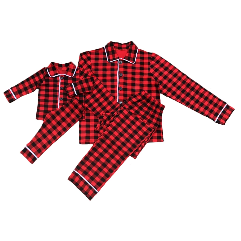 red button up shirt shorts pjs toddler