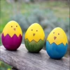 Custom wooden chick easter eggs