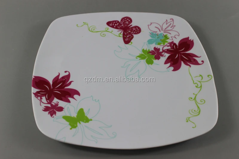 Butterfly Print Melamine Dish