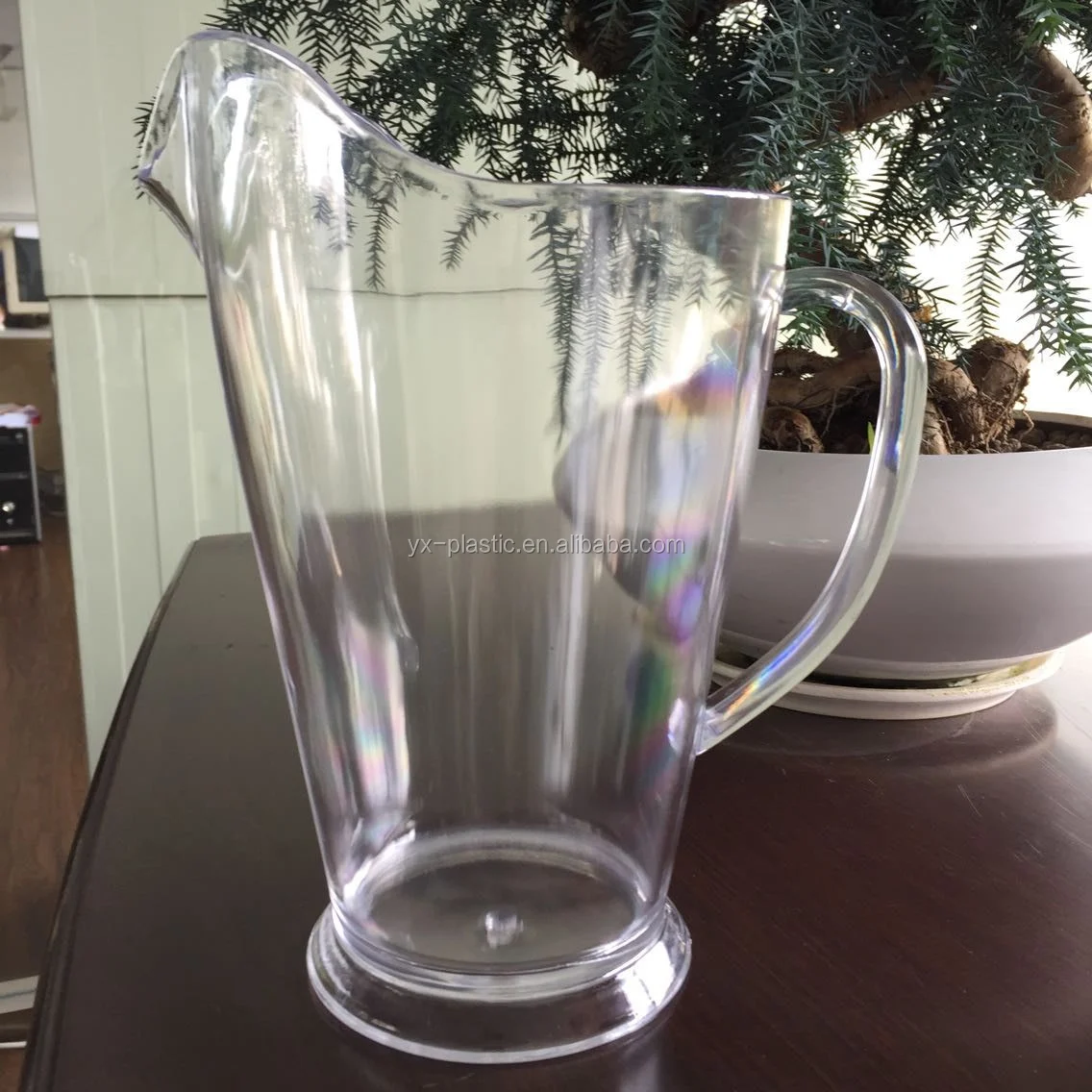 1400ml PS clear plastic water pitcher set with 4 cups