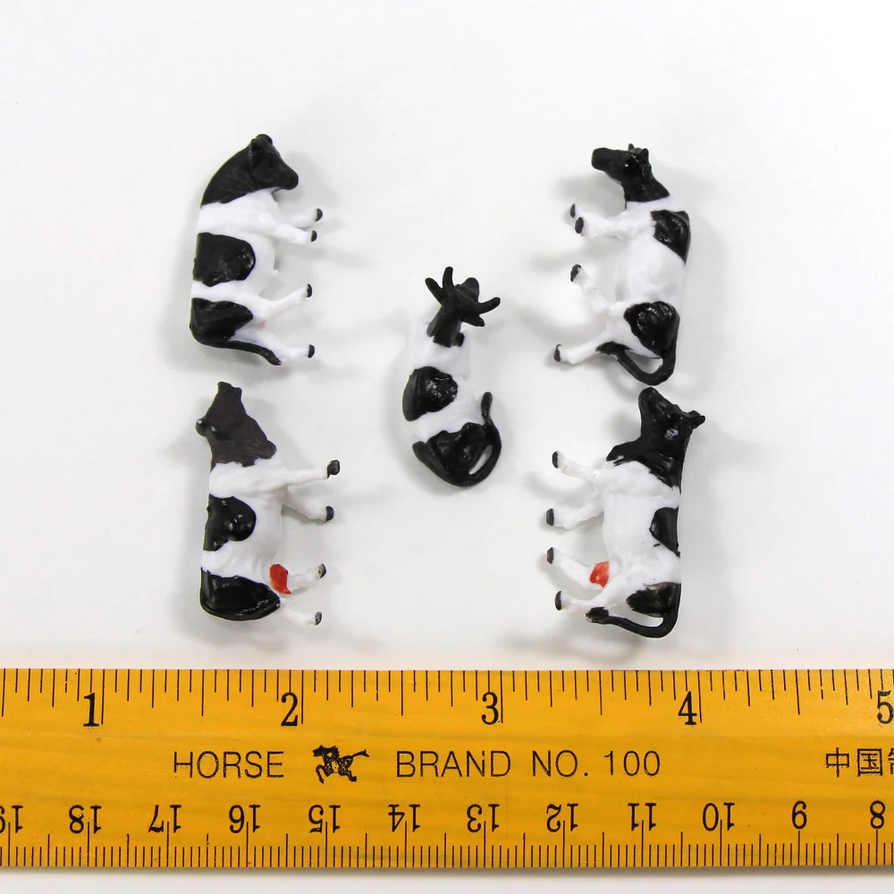 30pcs Ho Scale Painted Farm Animals Cows 5 Different Poses Model Railway 187 Scale Model