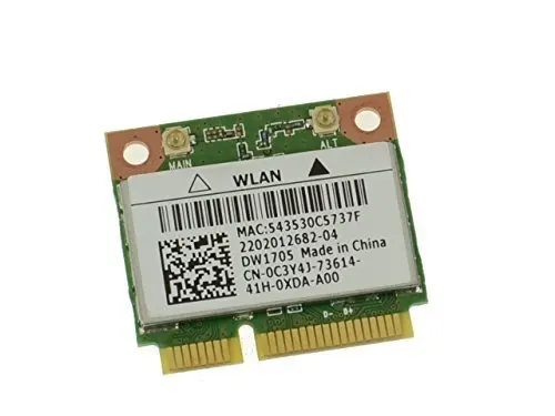 dell wireless 1705 card 802.11 b/g/n (2.4ghz)