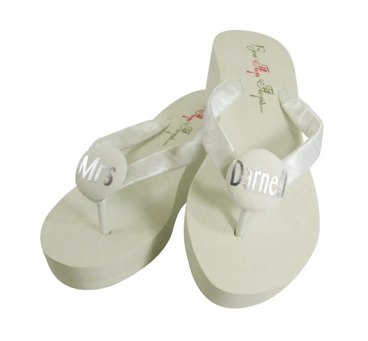 ivory wedge flip flops