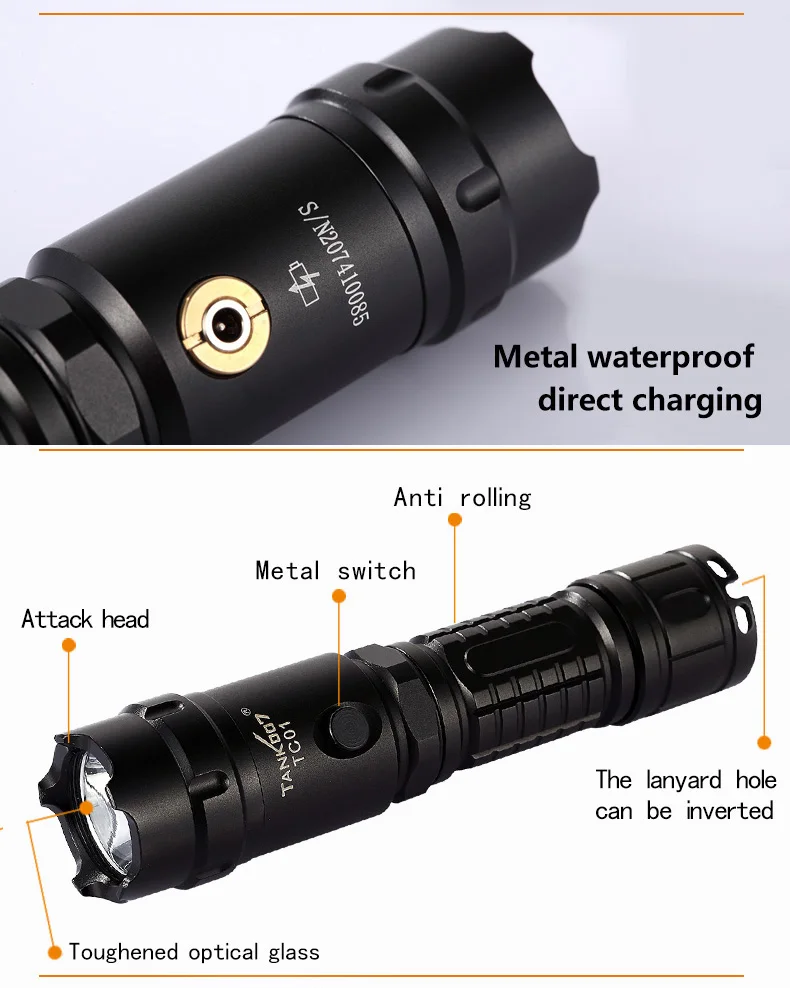 Japan Made Strong Torch Light Japanese Rechargeable Led Police