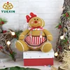 Plush Ginger Bread Girl Wear Red Bowknot for Girls Present