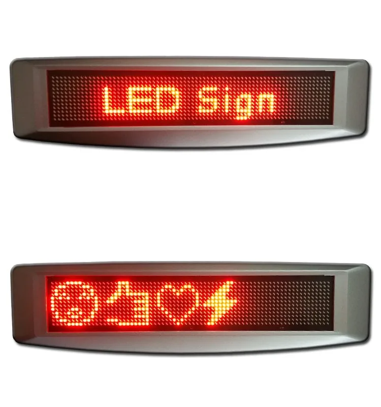 Custom made 12x72R scrolling message 12V motorcycle/battery bluetooth led sign and car led sign support multi-language