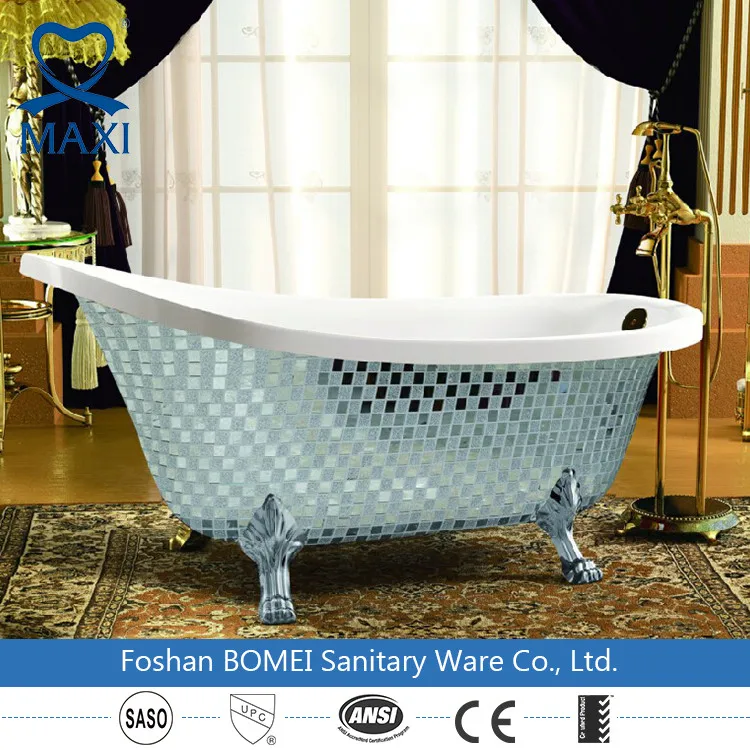 European luxury mosaic classical bathtub with legs