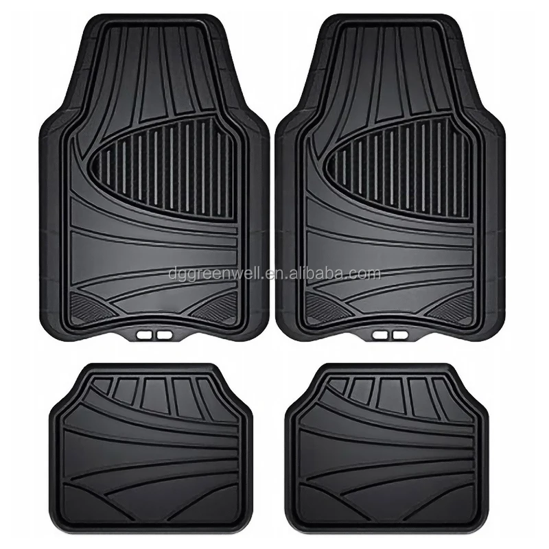 Custom Loge 4 Piece/set Vehicle Universal Pvc Rubber Car Floor Matrubber Car Mats Antislip Pvc