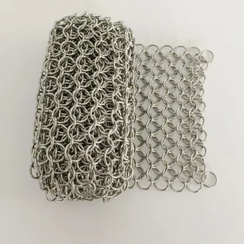 304,316l 1.2mm Wire,10mm Diameter Stainless Steel Metal Chain Mail Mesh,Ring Mesh For Protection ...