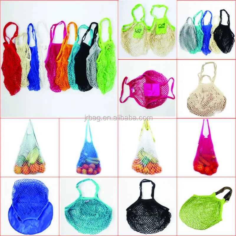 Factory Made Small Natural Color 100% Cotton Mesh Bag & Net Bag