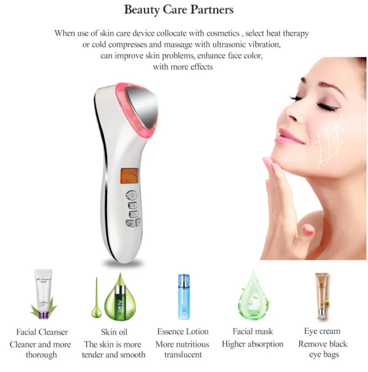 Hot&cool Skin Care Device For Face Body Massage Facial Instrument Tools
