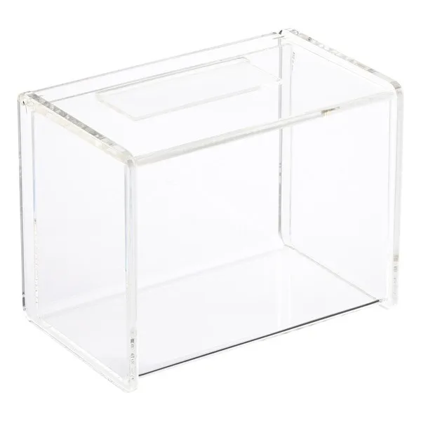 Crystal Clear Acrylic Recipe Card Index Card Holder Storage Box For 4 X