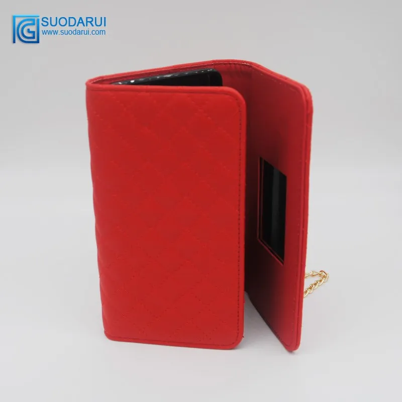 Fashion noble women mirror case for iphone with wallet pouch bag case