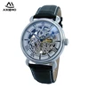 Made in China manufacturer OEM rose gold exclusive men wrist stainless steel mechanical luxury skeleton automatic watch