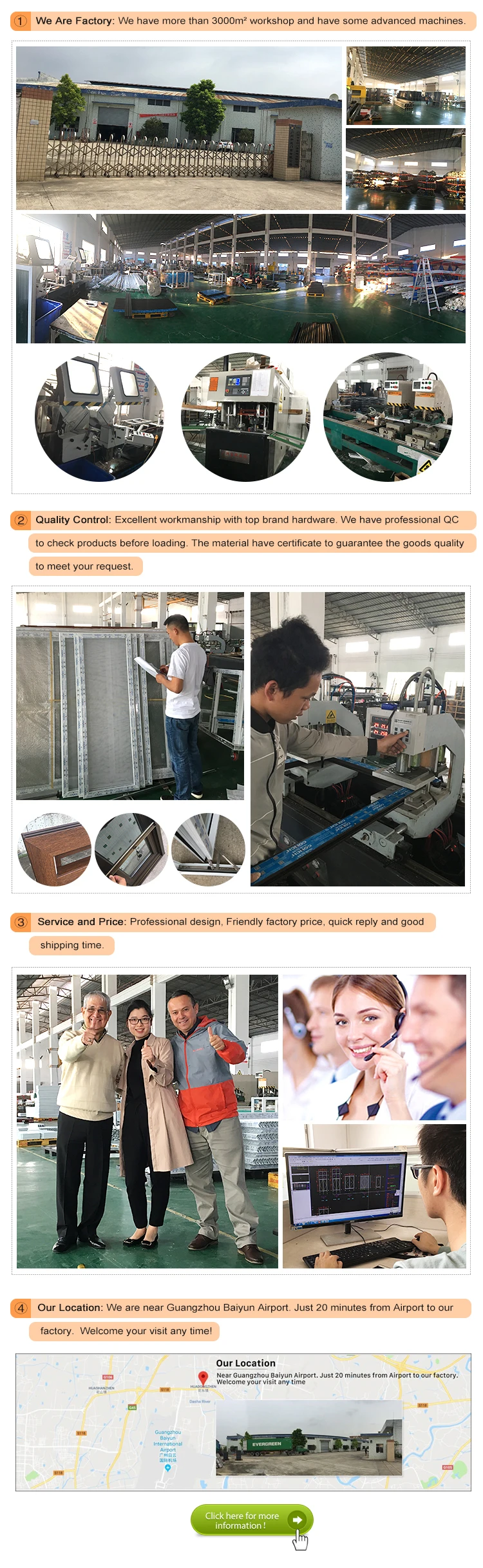 Guangdong Guangzhou Aluminum Glass Door And Window Frame Factory For Office