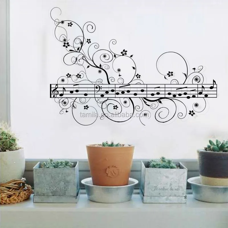 Black Rhythm Music Note Wall Stickers Removable Vinyl Wall Decal Music Room Decorations Wall Art Decals Buy Transparent Wall Decal Nursery Wall Decals Decorative Door Decals Product On Alibaba Com