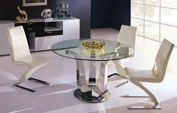 round glass top dining table 4 seater