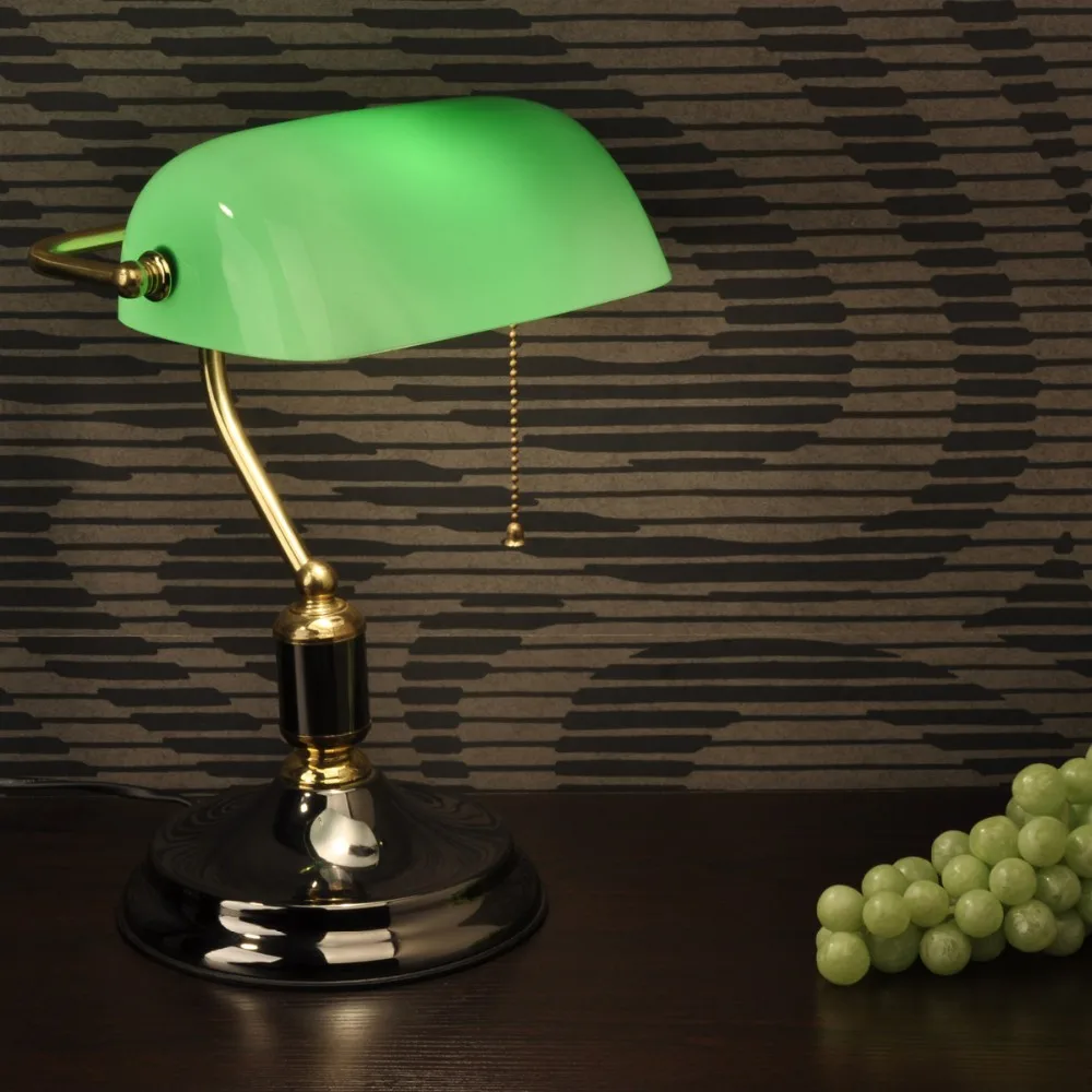 Vintage Table Lamp Green Glass Shade Buy Vintage Lamp Shade,Green