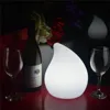 Romantic modern drop shape LED table lamp with mood light for restaurants
