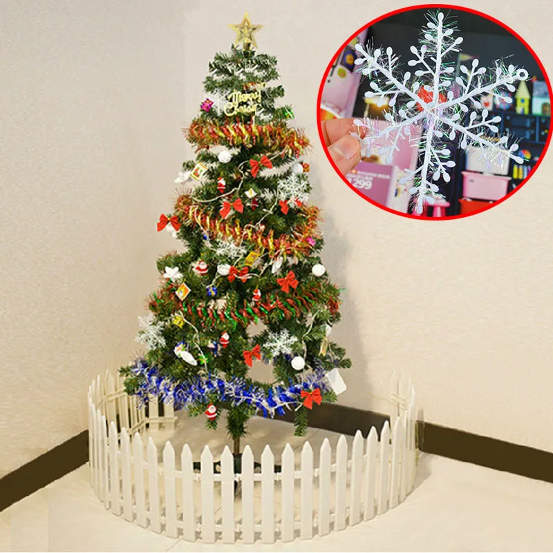 100//200X 11cm White Christmas Snowflakes Decorations Xmas Tree Party Decoration