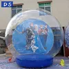 Human custom plastic cheap snow globe giant Christmas inflatable snow globe for sale