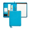 high quality full grain leather / pu leather file folder meeting zip folio writing padfolio