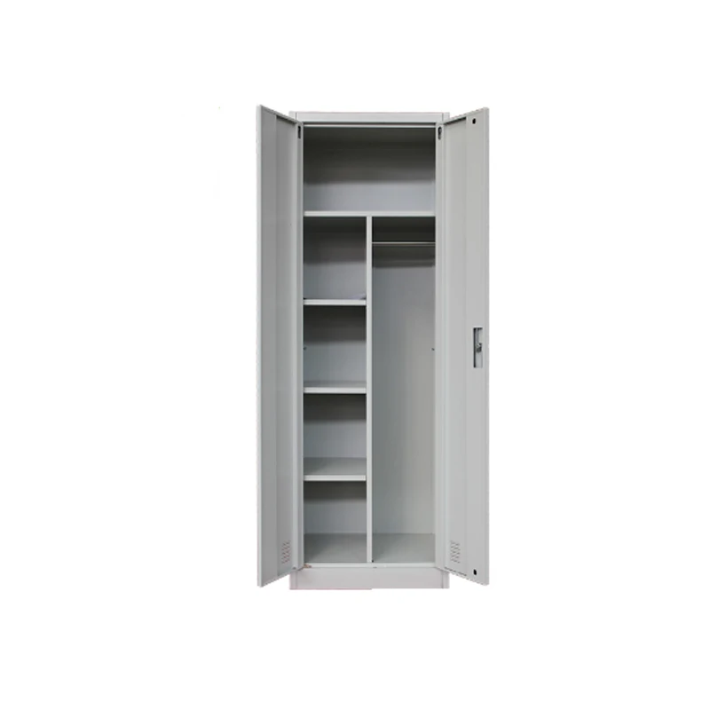 Large Metal Cabinet Office Storage 2 Door Cupboard Wardrobe