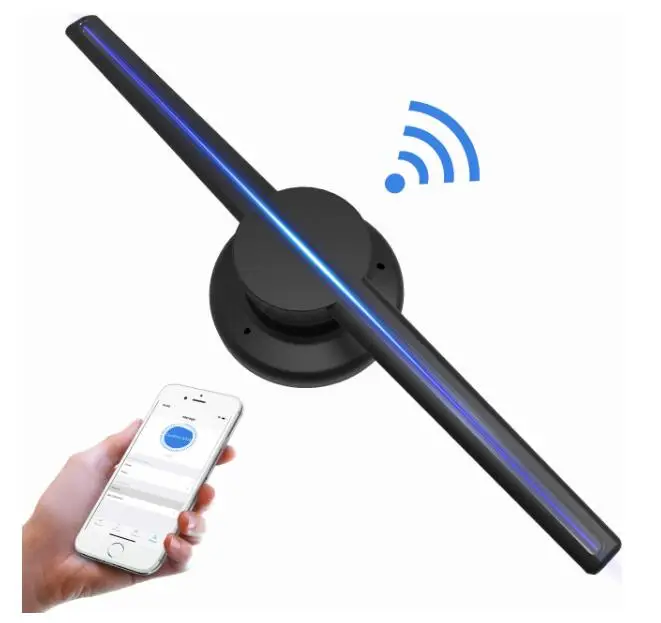 
2019 DH02 Factory WIFI Control 3D Hologram fan compatible with iPhone Android Smartphone 640P HD holographic projector display 