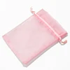 Multi candy color Bags for jewelry packaging ,pink Medium Organza Pouches for bracelet