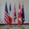 Adjustable Indoor floor standing Office Flag Poles with stands