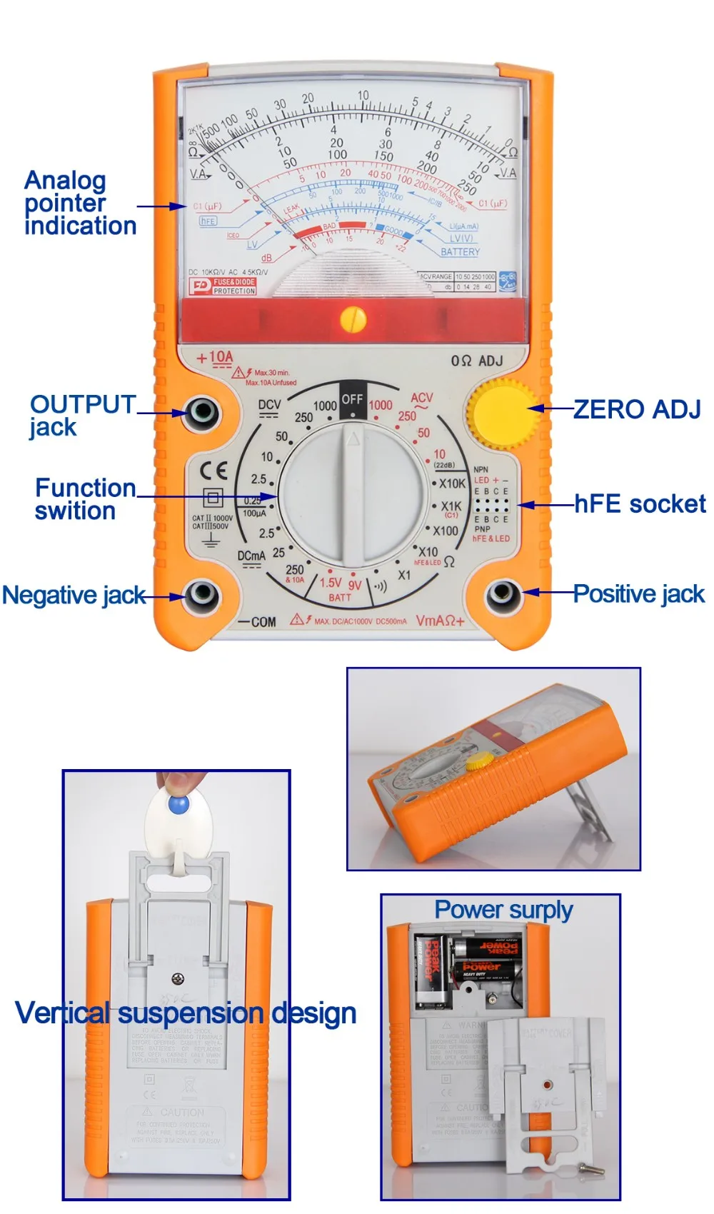 Analog Multimeter With Ce&rohs New Analog Multimeter Hd390c - Buy Sanwa ...