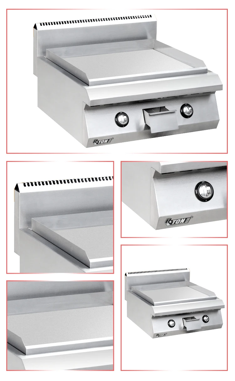 Portable Commercial 2 Burners Stainless Steel Gas Griddle Buy High